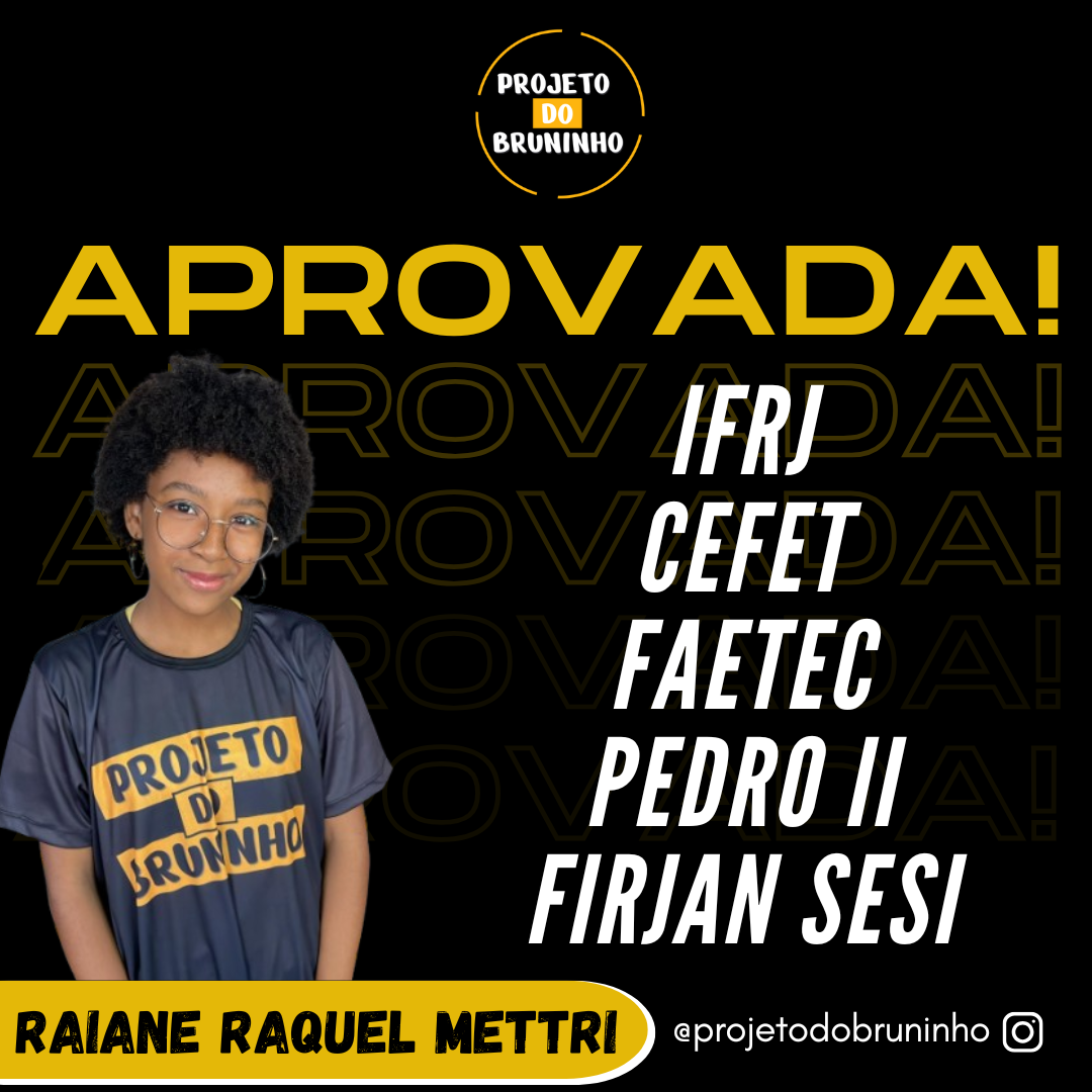 Aluno aprovado em escola técnica